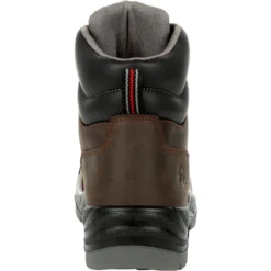 Rocky Men's Worksmart 6" Comp Toe WP Rubber Work Boot - Brown - RKK0310 10 Rocky Men's Worksmart 6" Comp Toe WP Rubber Work Boot - Brown - RKK0310 -Wolverine Sales Shop RKK0310 back