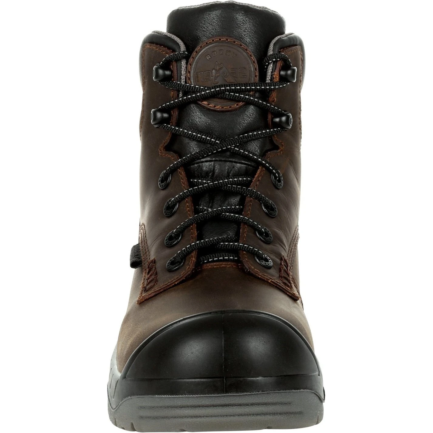 Rocky Men's Worksmart 6" Comp Toe WP Rubber Work Boot - Brown - RKK0310 2 Rocky Men's Worksmart 6" Comp Toe WP Rubber Work Boot - Brown - RKK0310 - Image 2