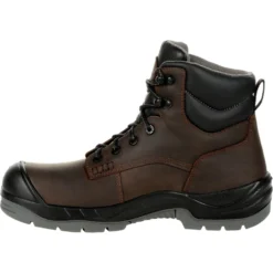 Rocky Men's Worksmart 6" Comp Toe WP Rubber Work Boot - Brown - RKK0310 9 Rocky Men's Worksmart 6" Comp Toe WP Rubber Work Boot - Brown - RKK0310 -Wolverine Sales Shop RKK0310 instep profile