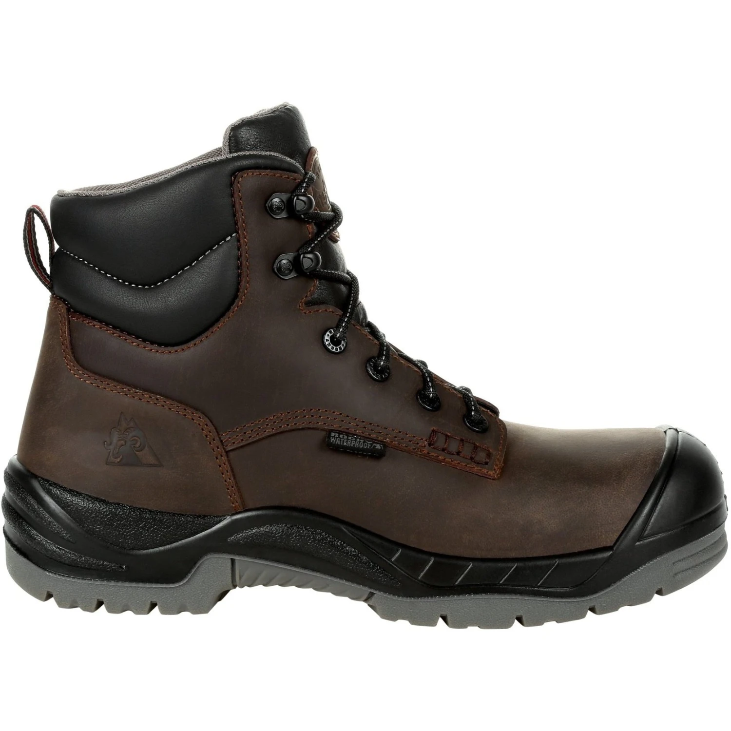 Rocky Men's Worksmart 6" Comp Toe WP Rubber Work Boot - Brown - RKK0310 5 Rocky Men's Worksmart 6" Comp Toe WP Rubber Work Boot - Brown - RKK0310 - Image 5