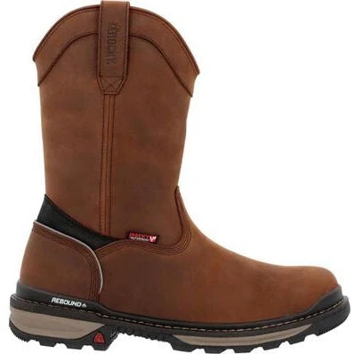 Rocky Men's Rams Horn 10" Comp Toe WP Pull On Work Boot -Horse- RKK0443 2 Rocky Men's Rams Horn 10" Comp Toe WP Pull On Work Boot -Horse- RKK0443 - Image 2