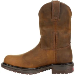 Rocky Men's Original Ride Steel Toe WP Western Work Boot Brown RKW0306 -Wolverine Sales Shop RKW0306 instep profile