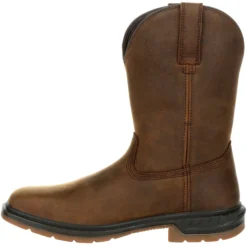 Rocky Men's Worksmart 10" Comp Toe WP Western Work Boot- Brown RKW0325 -Wolverine Sales Shop RKW0325 instep profile