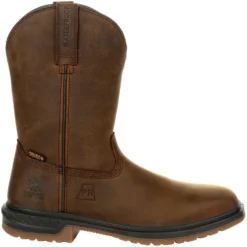 Rocky Men's Worksmart 10" Comp Toe WP Western Work Boot- Brown RKW0325 -Wolverine Sales Shop RKW0325 profile