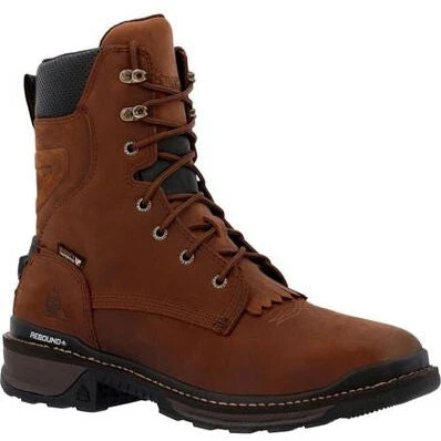 Rocky Men's Rams Horn 9" Comp Toe WP Western Work Boot -Brown- RKW0407 1 Rocky Men's Rams Horn 9" Comp Toe WP Western Work Boot -Brown- RKW0407