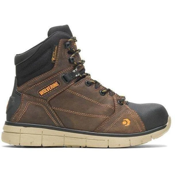 Wolverine Men's Rigger EPX 6" Safety Toe WP Wedge Work Boot Brown - W10797 2 Wolverine Men's Rigger EPX 6" Safety Toe WP Wedge Work Boot Brown - W10797 - Image 2