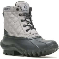 Wolverine Women's Torrent Quilted Rain And Snow Duck Boot - Grey - W880381