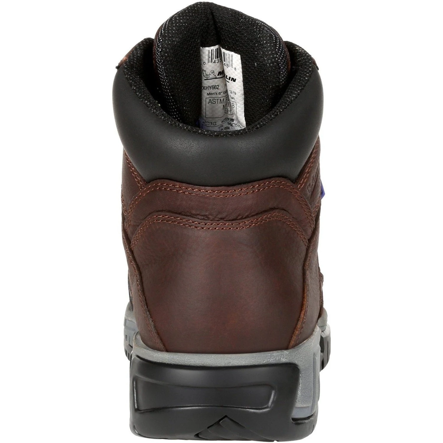 Michelin Men's HydroEdge 6" Steel Toe WP Work Boot - Brown - XHY662 3 Michelin Men's HydroEdge 6" Steel Toe WP Work Boot - Brown - XHY662 - Image 3