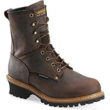 Carolina Men's Elm 8” Waterproof Logger Work Boot - Brown - CA8821 1 Carolina Men's Elm 8” Waterproof Logger Work Boot - Brown - CA8821