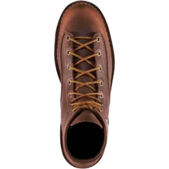 Danner Men's Bull Run USA Made 6" Soft Toe Wedge Work Boot - Brown - 15552 -Wolverine Sales Shop danner mens bull run usa made 6 soft toe work boot brown 15552 4