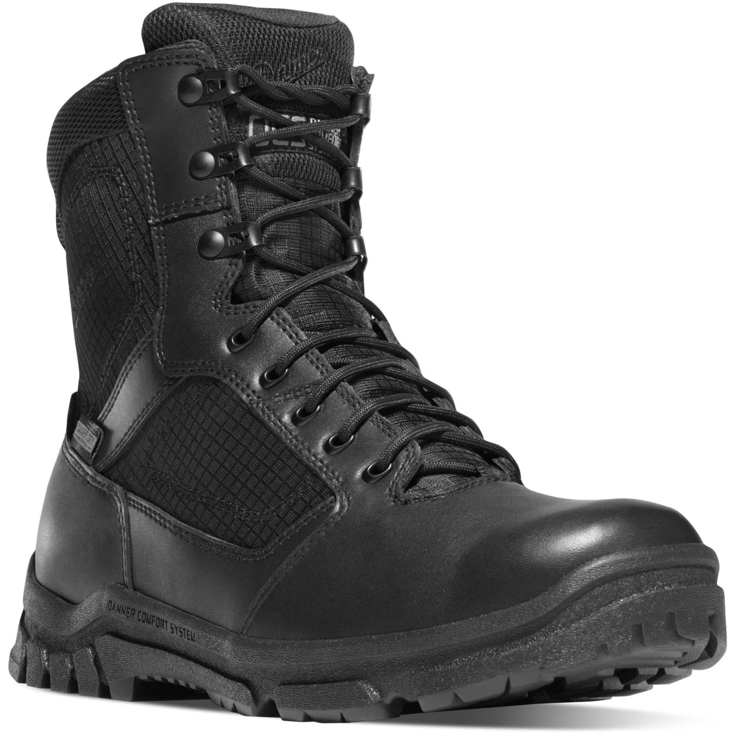 Danner Men's Lookout 8" Side Zip Waterproof Duty Boot - Black - 23824 1 Danner Men's Lookout 8" Side Zip Waterproof Duty Boot - Black - 23824