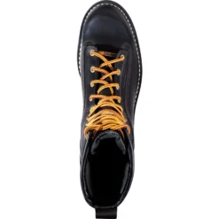 Danner Men's Rain Forest USA Made 8" Soft Toe WP Work Boot Black 14100 -Wolverine Sales Shop danner mens rain forest usa made 8 soft toe wp work boot black 14100 4