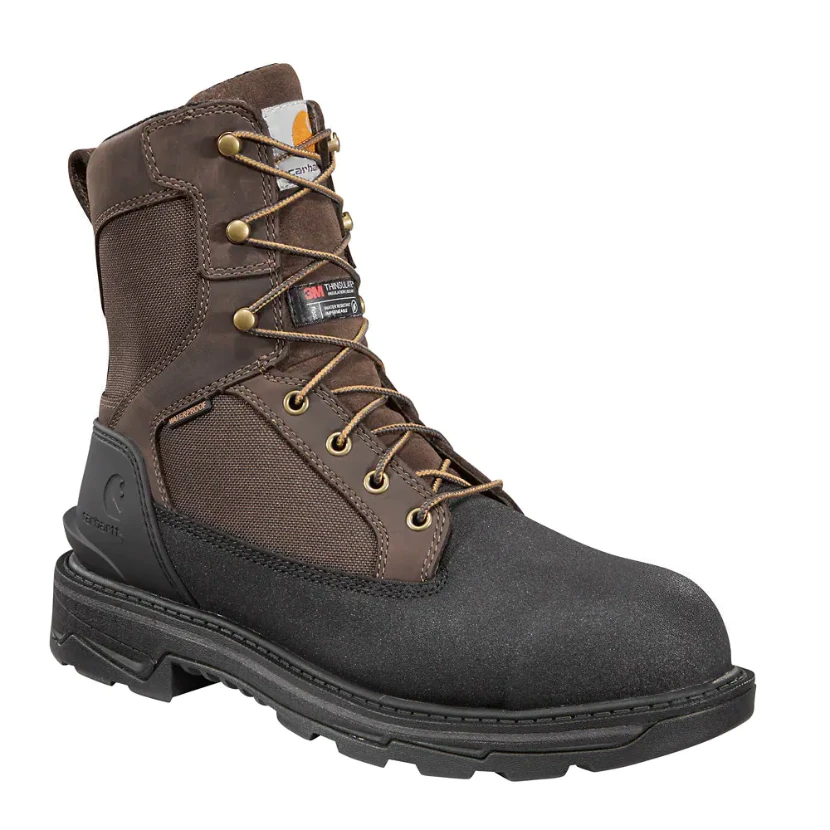 Carhartt Men's Ironwood 8" WP Alloy Toe Work Boot - Dark Brown - FT8509-M 1 Carhartt Men's Ironwood 8" WP Alloy Toe Work Boot - Dark Brown - FT8509-M
