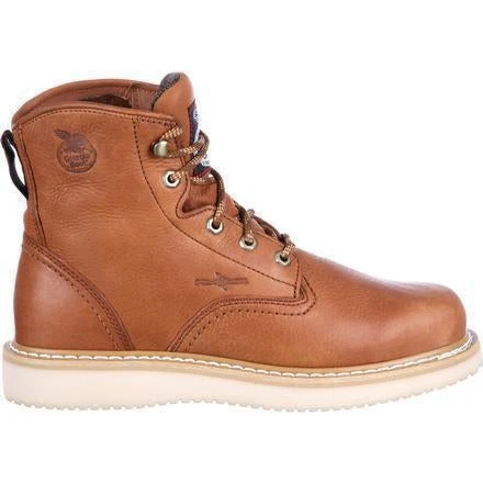 Georgia Men's 6" Wedge Work Boot - Brown - G6152 2 Georgia Men's 6" Wedge Work Boot - Brown - G6152 - Image 2