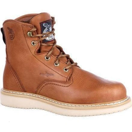 Georgia Men's 6" Wedge Work Boot - Brown - G6152 1 Georgia Men's 6" Wedge Work Boot - Brown - G6152
