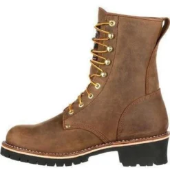 Georgia Men's 8" WP Steel Toe Ins. Logger Work Boot - Brown - GB00065 -Wolverine Sales Shop georgia mens 8 wp steel toe ins logger work boot brown gb00065 5