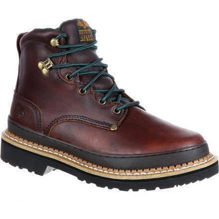 Georgia Men's Giant 6" Steel Toe Work Boot - Brown - G6374 1 Georgia Men's Giant 6" Steel Toe Work Boot - Brown - G6374