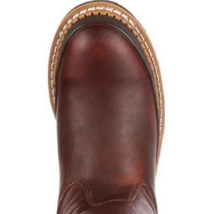 Georgia Men's Giant Steel Toe Pul-On Work Boots - Brown - G4374 3 Georgia Men's Giant Steel Toe Pul-On Work Boots - Brown - G4374 - Image 3