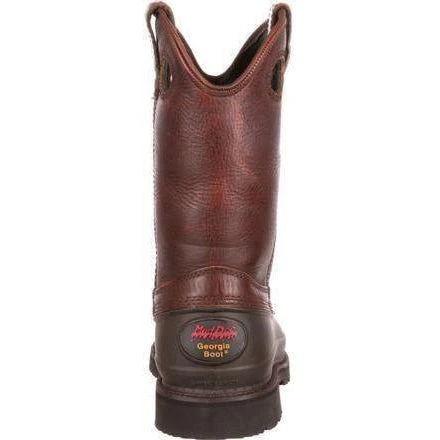 Georgia Men's Muddog Steel Toe Wellington WP Work Boot - Brown - G5655 5 Georgia Men's Muddog Steel Toe Wellington WP Work Boot - Brown - G5655 - Image 5