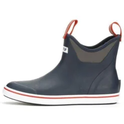 Xtratuf Men's 6" Ankle Deck Waterproof Boot - Navy / Red - 22733 -Wolverine Sales Shop product 22733 NVY 2 2400x cd3ef860 d3c4 4644 8ca0 9734bd563fd9