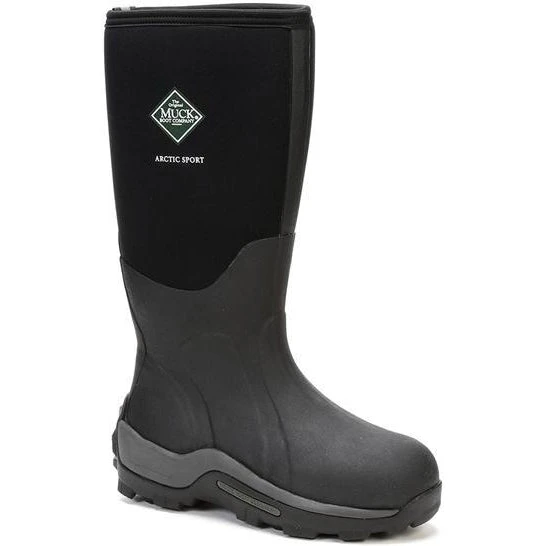 Muck Men's Arctic Sport Tall 17" WP Pull-On Rubber Work Boot- Black- ASP-000A 1 Muck Men's Arctic Sport Tall 17" WP Pull-On Rubber Work Boot- Black- ASP-000A