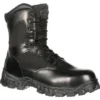 Rocky Men's Alphaforce 8" Zipper Comp Toe WP Duty Boot Black FQ0006173