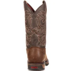 Rocky Men's Long Range Stl Toe WP Pull-on Western Boot Brown FQ0006654 -Wolverine Sales Shop rocky mens long range stl toe wp pull on western boot brown fq0006654 3