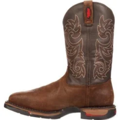 Rocky Men's Long Range Stl Toe WP Pull-on Western Boot Brown FQ0006654 -Wolverine Sales Shop rocky mens long range stl toe wp pull on western boot brown fq0006654 4