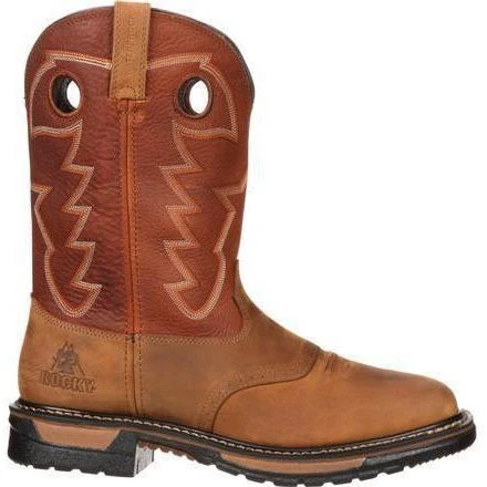 Rocky Men's Original Ride Waterproof Western Boot - Brown - RKYW039 2 Rocky Men's Original Ride Waterproof Western Boot - Brown - RKYW039 - Image 2