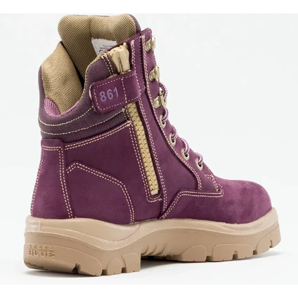 Steel Blue Women's Southern Cross Side Zip Steel Toe Work Boot - Purple - 892861 4 Steel Blue Women's Southern Cross Side Zip Steel Toe Work Boot - Purple - 892861 - Image 4