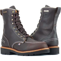 Thorogood Men's Flyway 8"USA Made WP Work Boot - Brown - 814-4141 -Wolverine Sales Shop thorogood mens flyway 8usa made wp work boot brown 814 4141 thorogood 5