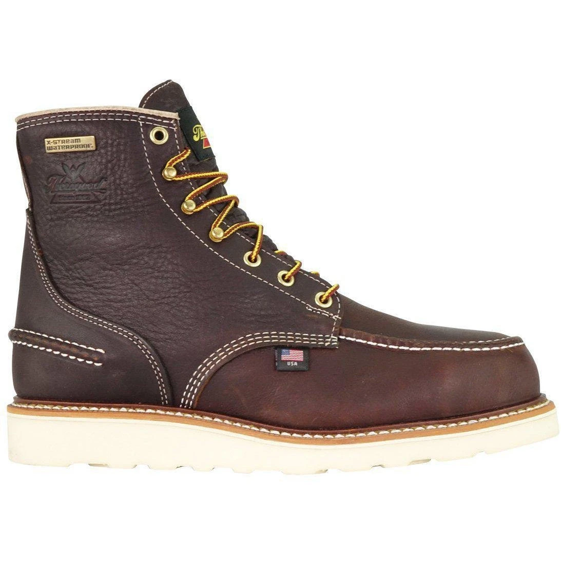 Thorogood Men's USA Made 1957 6" Moc Safety Toe WP Wedge Work Boot 804-3600 3 Thorogood Men's USA Made 1957 6" Moc Safety Toe WP Wedge Work Boot 804-3600 - Image 3