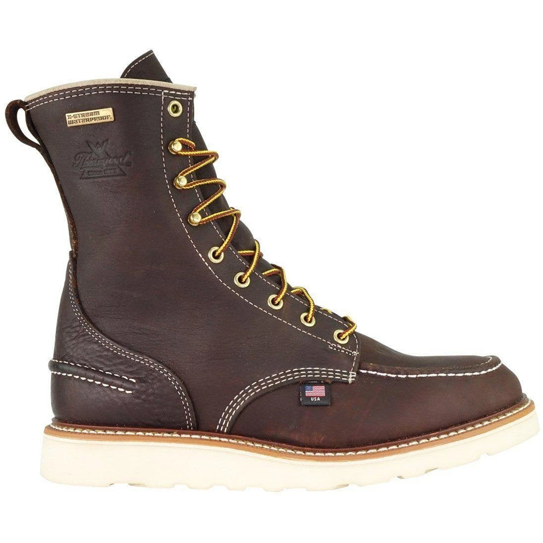 Thorogood Men's USA Made 1957 8" Moc Toe WP Wedge Work Boot Brown 814-3800 3 Thorogood Men's USA Made 1957 8" Moc Toe WP Wedge Work Boot Brown 814-3800 - Image 3
