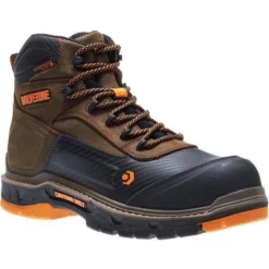Wolverine Men's Overpass Safety Toe 6" WP Work Boot - Brown - W10717 -Wolverine Sales Shop wolverine mens overpass safety toe 6 wp work boot brown w10717 5
